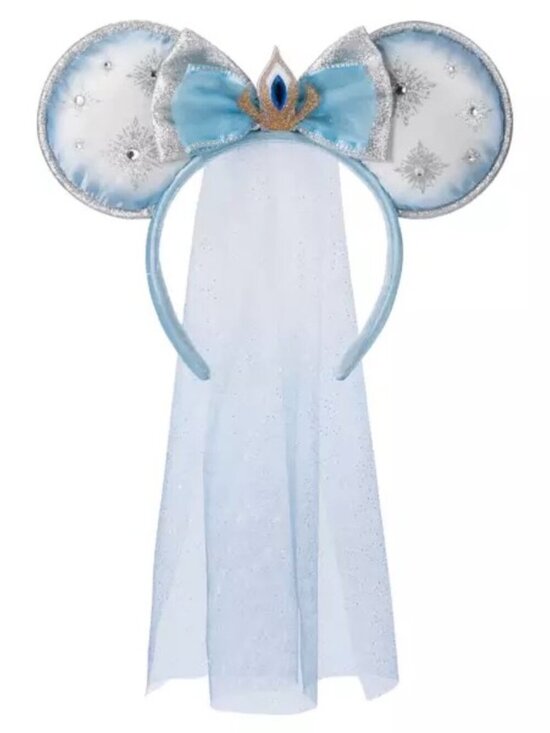 Disney Accessories - Disney Parks Mickey Minnie Ears Elsa Frozen Embellished Headband Veil NWT